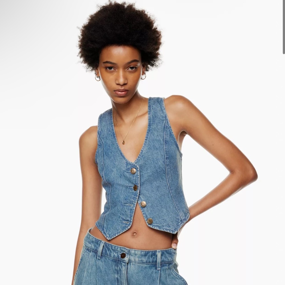 NWT charisma denim vest